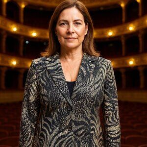 Womans Business Career Suit Blazer Jacket Sz L Animal Print Fitted Tailored